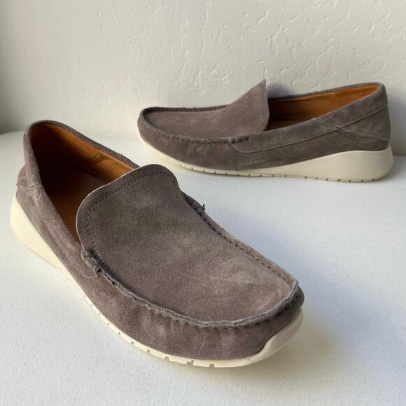 Olukai Ka\'a Suede Loafers Men\'s 11.5 Gray Drop-In Heel Minimalist Old Money NEW main image 13